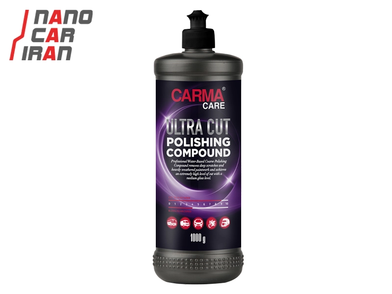 پولیش خیلی زبر رنگ بدنه خودرو یک لیتری کارماکر CarmaCare 1L Extreme Cut Polish for Car Paint